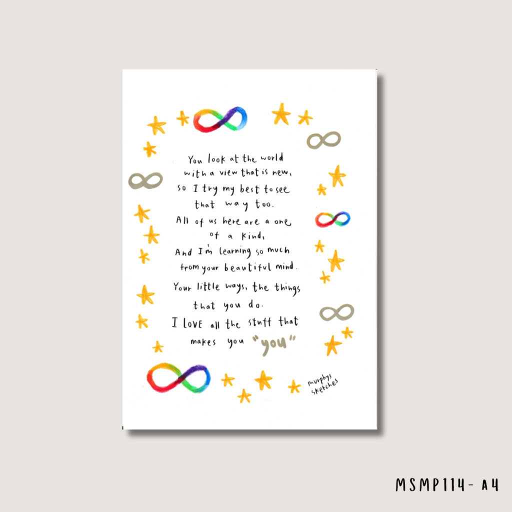 Autism Poem Print A Print Murphys Print Store