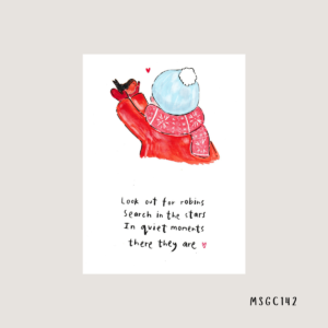 MSGC142 - Look for stars robin - A6 Greetings card