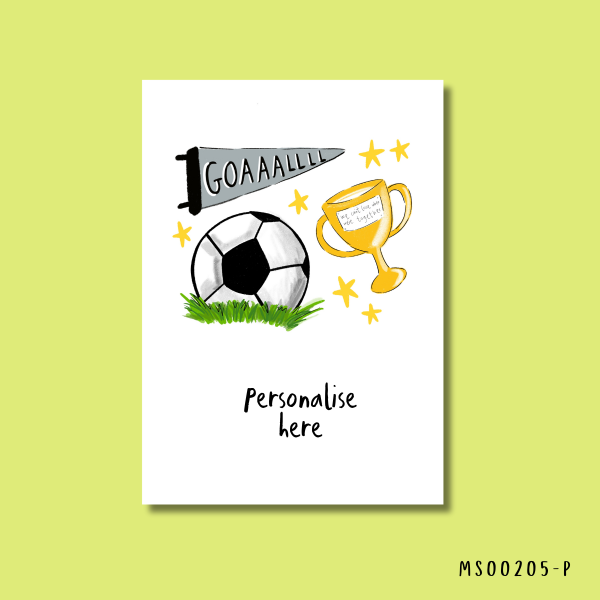 Personalised football card