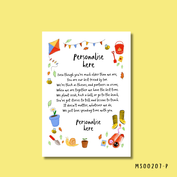 Personalised grandparent poem multiple children