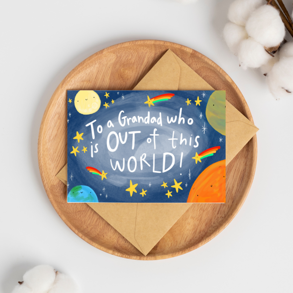 Grandad who is out of this world card - Image 2