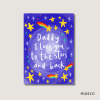 Daddy I love you to the stars card