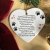 Paw prints on your heart ceramic bauble - Image 3
