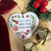 When robins appear heart ceramic bauble - Image 3