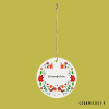 Robin and Floral blank bauble to personalised
