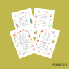 Christmas lists cards bundle 4 x greetings cards