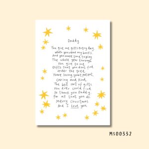 Daddy gifts one child