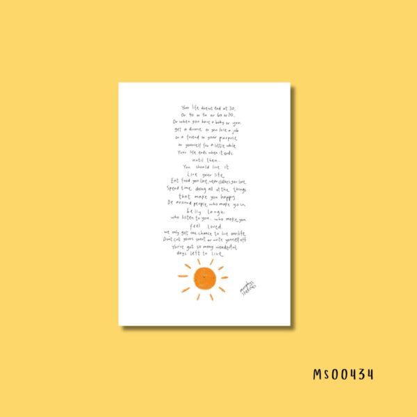 So many wonderful days ahead print
