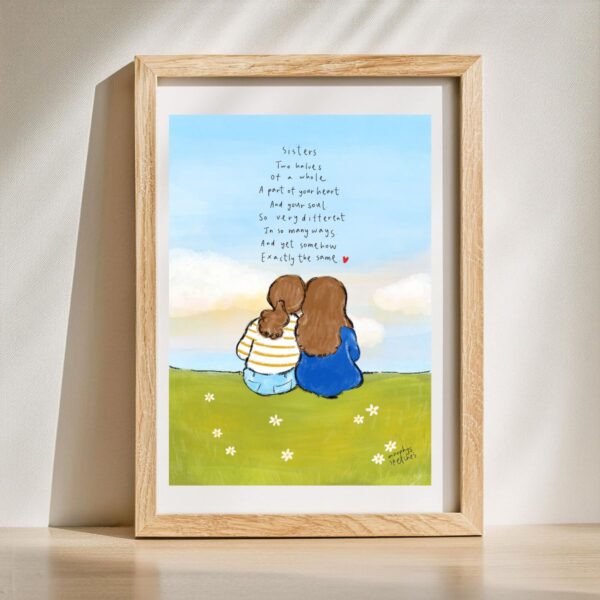 Sisters poem print