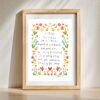 Sister floral poem print