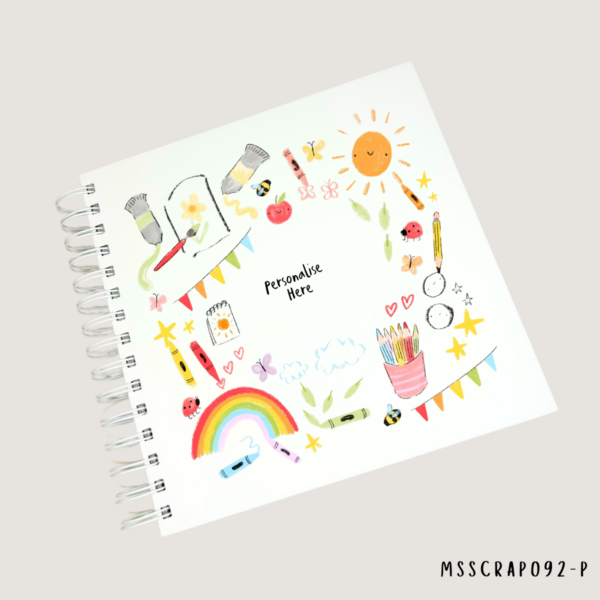 Pastel school themed personalised scrapbook