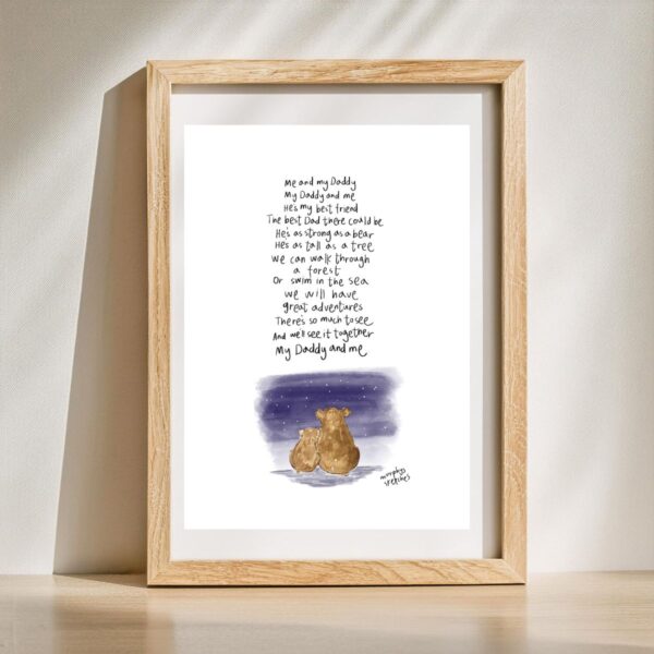 Me and my Daddy bear print