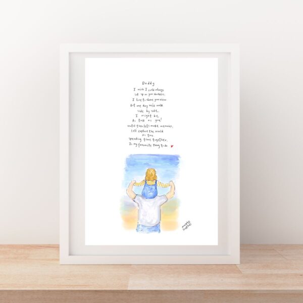 Daddy shoulders sunset print