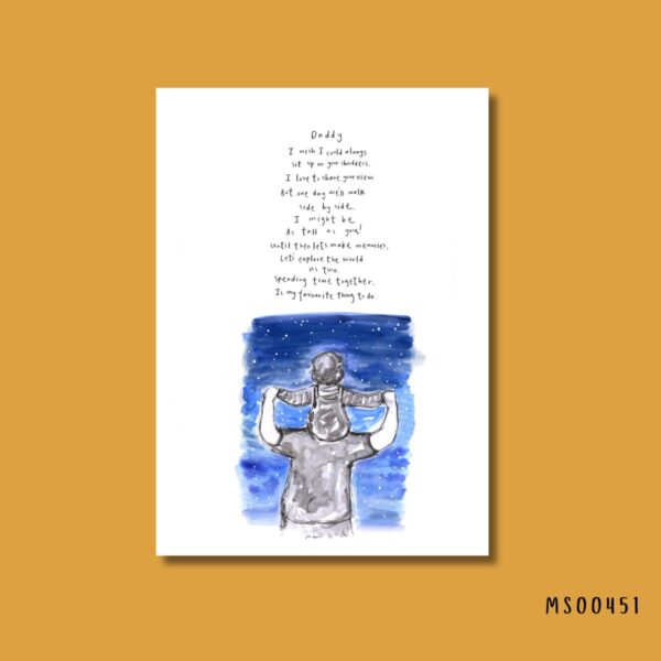 Daddy shoulders stars card