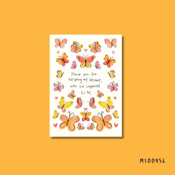 Thank you butterfly card