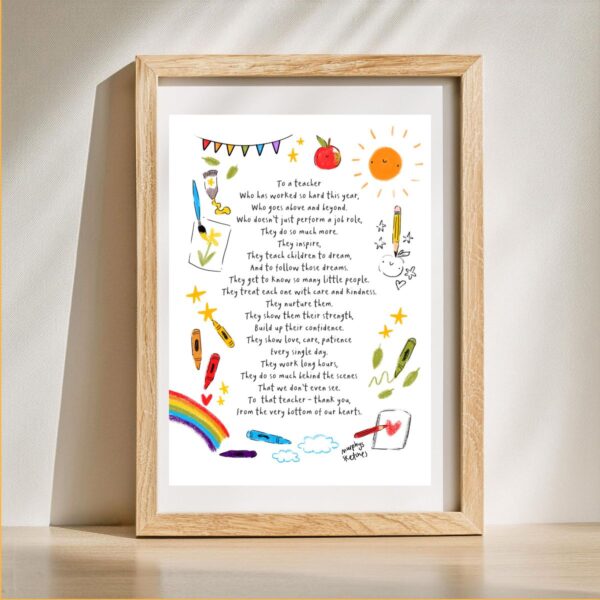 To a teacher print