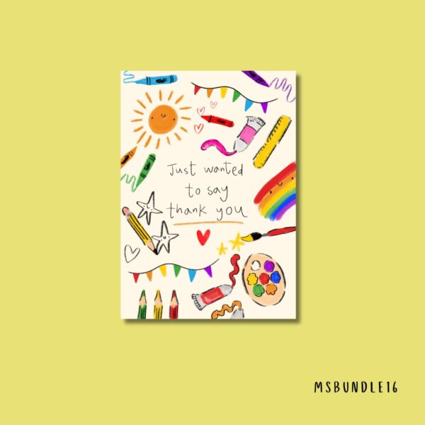 Thank you cards for nursery or school 4 x greetings cards - Image 3