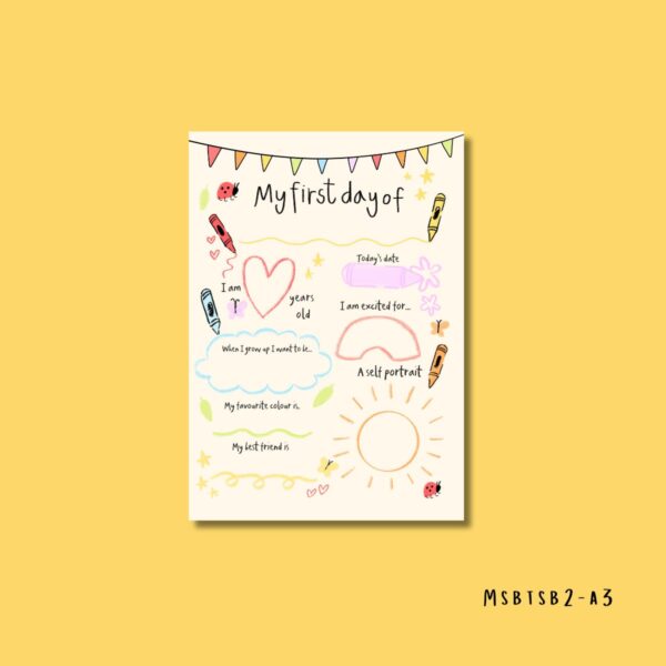 Pastel school/nursery board A3