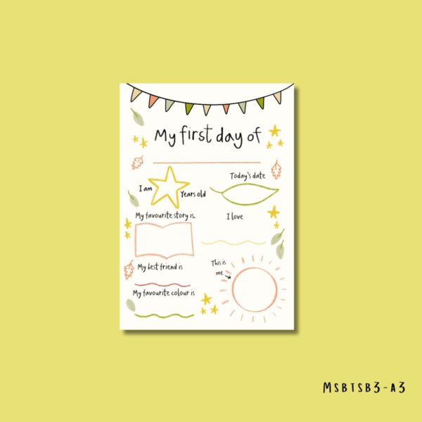Neutral school/nursery board A3