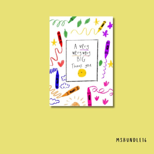 Thank you cards for nursery or school 4 x greetings cards - Image 5