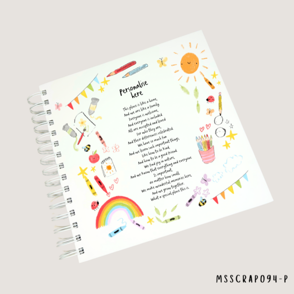 This place is a home personalised school scrapbook