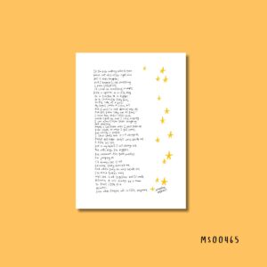 I'll always see poem print