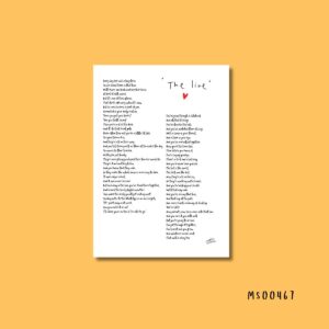 The Line poem print