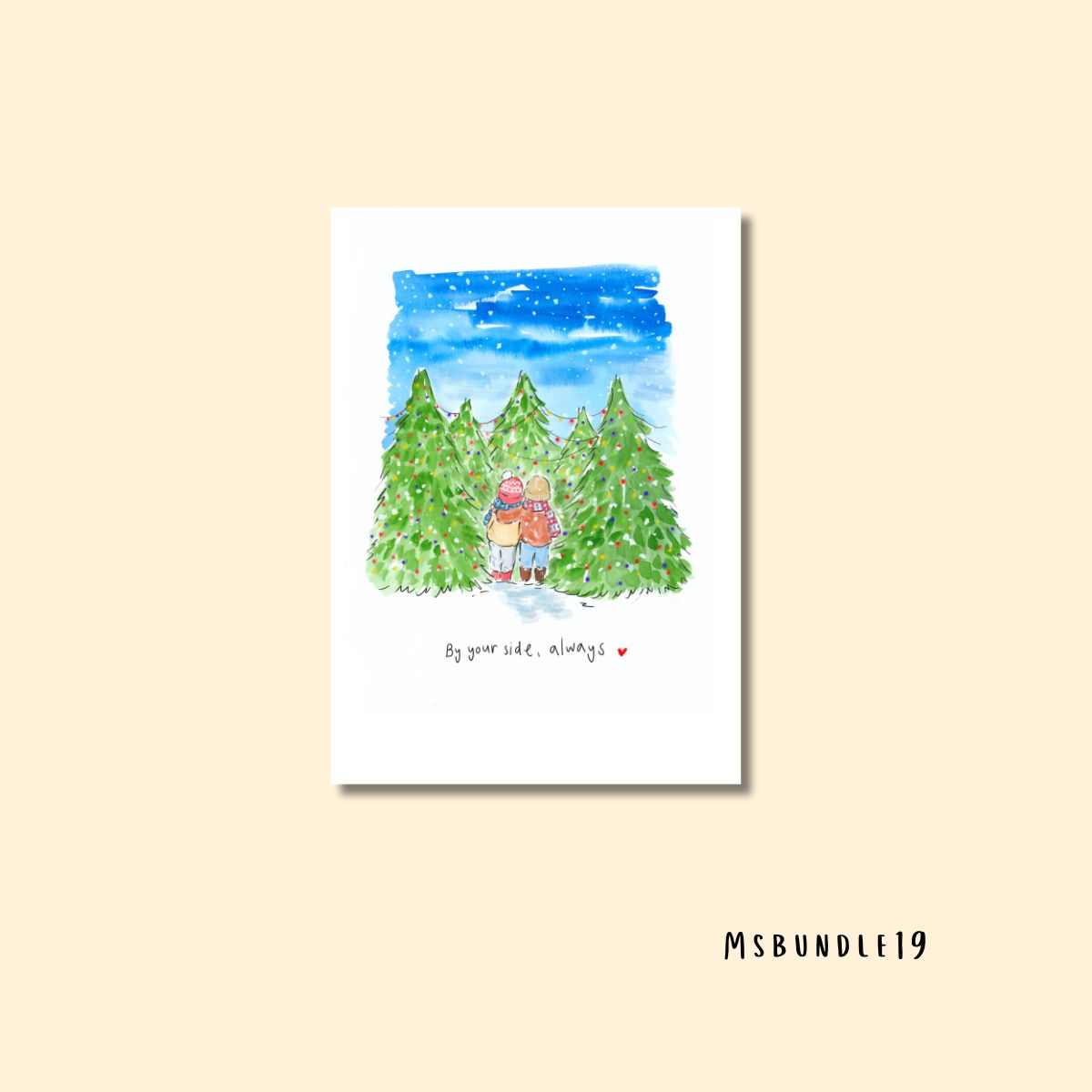 Friendship Christmas cards 4 x greetings cards - Image 5