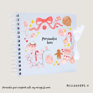 Girl Christmas personalised scrapbook