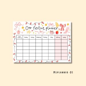Festive planner - Pink Christmas