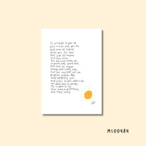 You are perfect are you are poem print