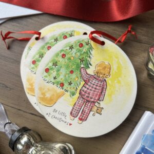 Be little at Christmas wooden bauble