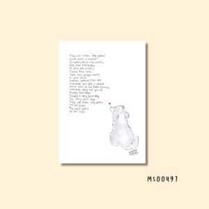 Dog years white doodle print