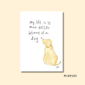 Because of a dog yellow lab print