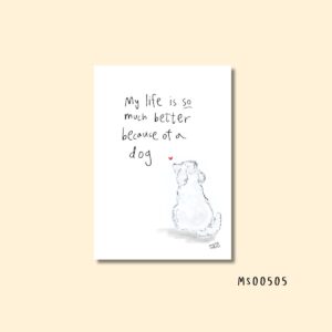 Because of a dog white doodle print