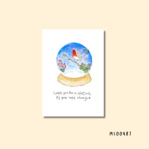 Loved you for a lifetime robin card