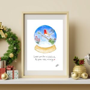 Loved you for a lifetime robin print