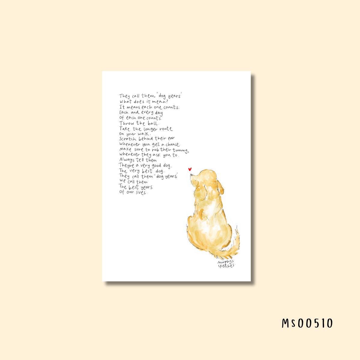 Dog years retriever print