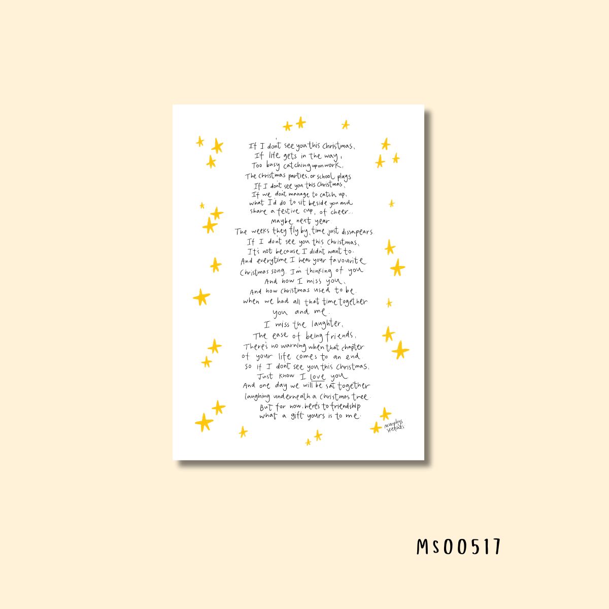 If I don't see you this Christmas Print