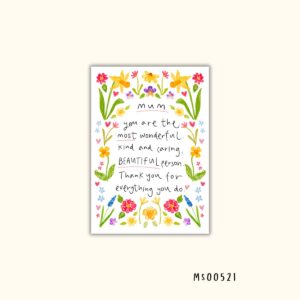 Mum the most wonderful person card