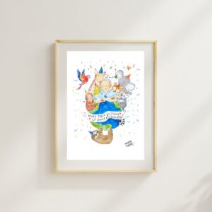 David Attenborough 100th birthday print