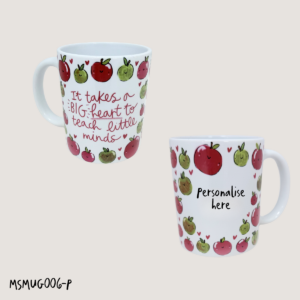 Personalised Teacher Big Hearts Mug