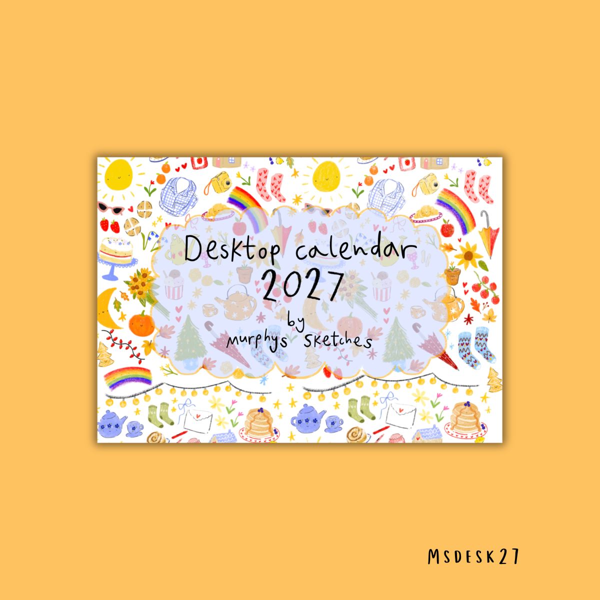 2027 A5 Desk Calendar