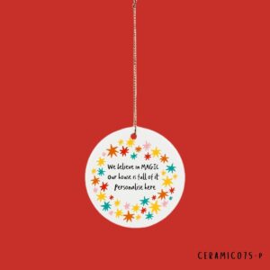 Personalised We Believe in Magic bauble