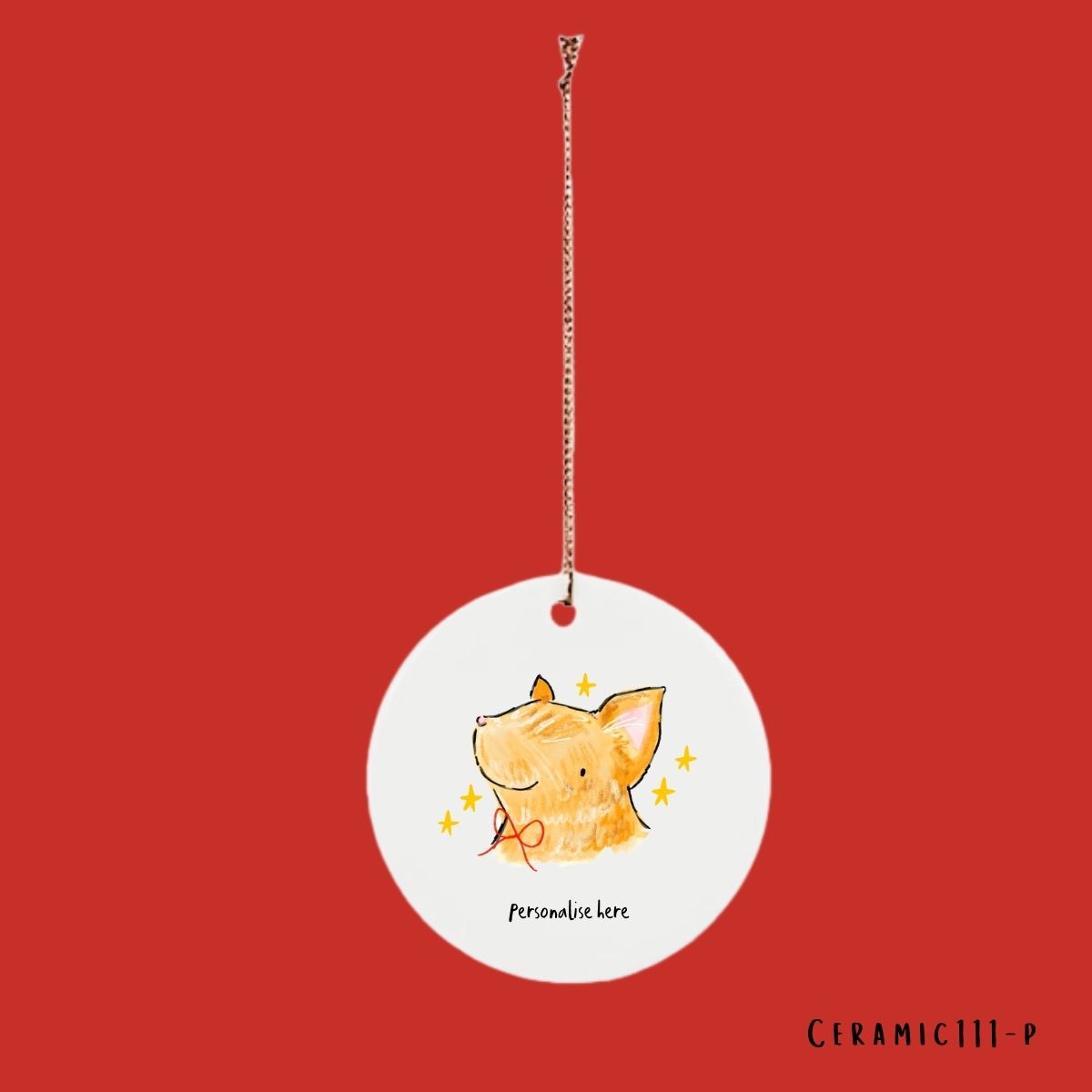Personalised Cat Christmas Tree Bauble - Image 3