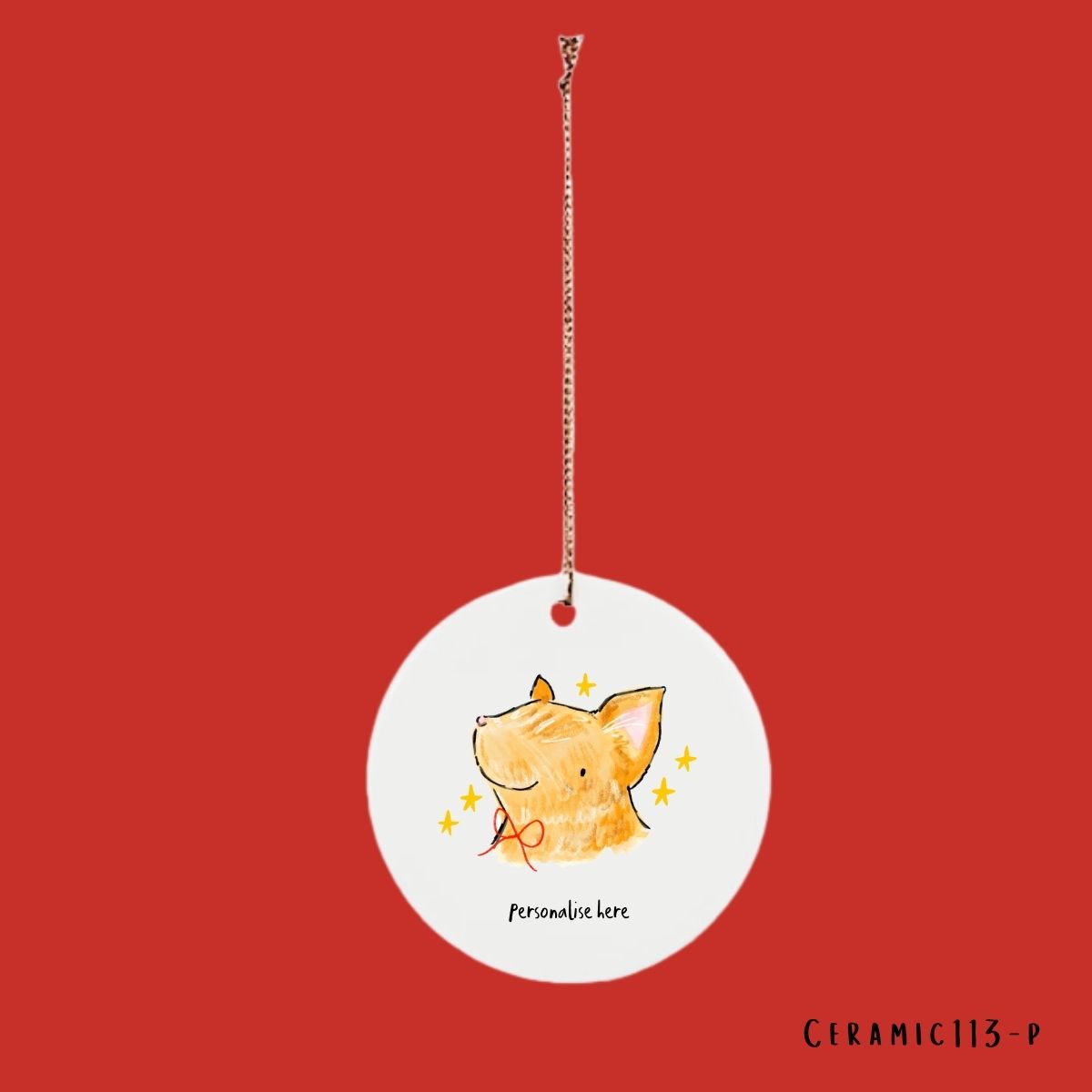 Personalised Cat Christmas Tree Bauble - Image 5